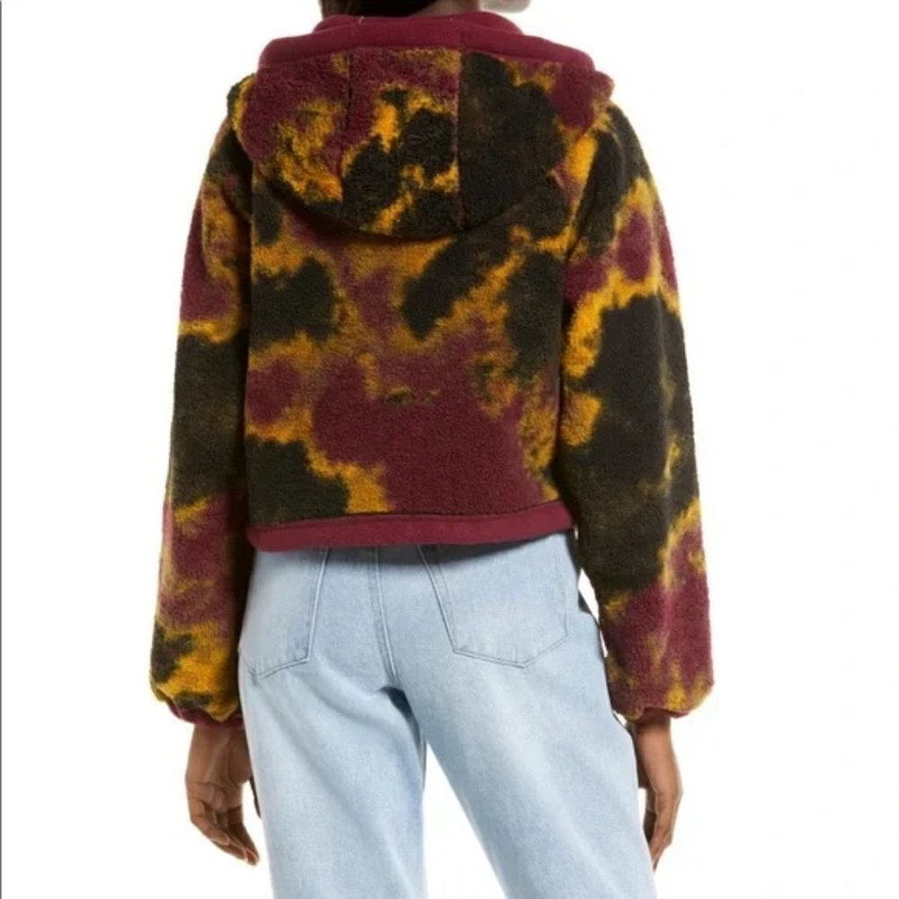 BP Nordstrom Tie Dye Fleece Hooded Coat M - Picture 2 of 12